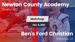 Matchup: Newton County Academ vs. Ben's Ford Christian  2017