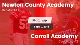 Matchup: Newton County Academ vs. Carroll Academy  2018