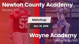 Matchup: Newton County Academ vs. Wayne Academy  2018