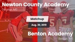 Matchup: Newton County Academ vs. Benton Academy  2019