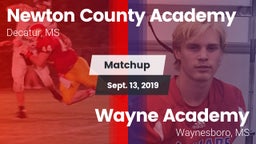 Matchup: Newton County Academ vs. Wayne Academy  2019