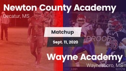 Matchup: Newton County Academ vs. Wayne Academy  2020
