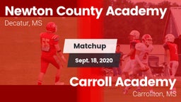 Matchup: Newton County Academ vs. Carroll Academy  2020
