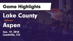 Lake County  vs Aspen  Game Highlights - Jan. 19, 2018