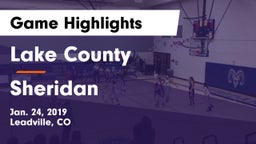 Lake County  vs Sheridan  Game Highlights - Jan. 24, 2019