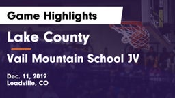 Lake County  vs Vail Mountain School JV Game Highlights - Dec. 11, 2019