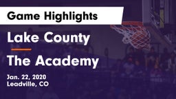 Lake County  vs The Academy  Game Highlights - Jan. 22, 2020