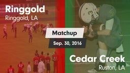 Matchup: Ringgold vs. Cedar Creek  2016