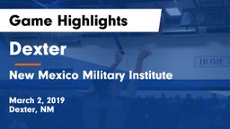 Dexter  vs New Mexico Military Institute Game Highlights - March 2, 2019