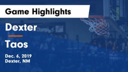 Dexter  vs Taos  Game Highlights - Dec. 6, 2019