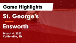 St. George's  vs Ensworth  Game Highlights - March 6, 2020