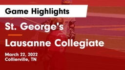 St. George's  vs Lausanne Collegiate  Game Highlights - March 22, 2022