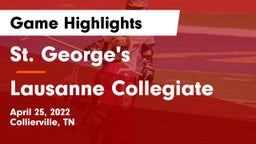 St. George's  vs Lausanne Collegiate  Game Highlights - April 25, 2022