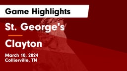 St. George's  vs Clayton  Game Highlights - March 10, 2024