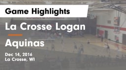 La Crosse Logan vs Aquinas  Game Highlights - Dec 14, 2016