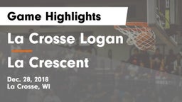 La Crosse Logan vs La Crescent  Game Highlights - Dec. 28, 2018