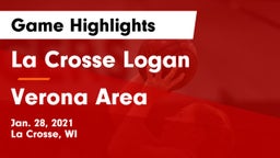La Crosse Logan vs Verona Area  Game Highlights - Jan. 28, 2021
