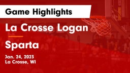 La Crosse Logan vs Sparta  Game Highlights - Jan. 24, 2023