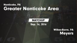 Matchup: Greater Nanticoke Ar vs. Meyers  2016