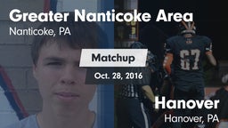 Matchup: Greater Nanticoke Ar vs. Hanover  2016