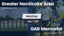 Matchup: Greater Nanticoke Ar vs. GAR Memorial  2016