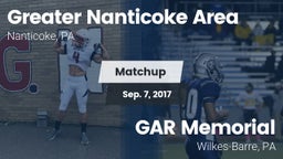 Matchup: Greater Nanticoke Ar vs. GAR Memorial  2017