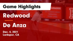 Redwood  vs De Anza  Game Highlights - Dec. 4, 2021