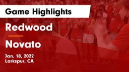 Redwood  vs Novato  Game Highlights - Jan. 18, 2022