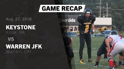 Recap: Keystone  vs. Warren JFK 2016