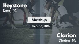Matchup: Keystone vs. Clarion  2016