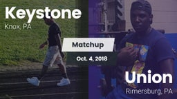 Matchup: Keystone vs. Union  2018
