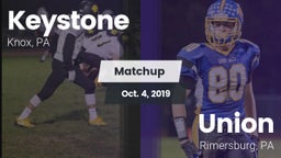 Matchup: Keystone vs. Union  2019