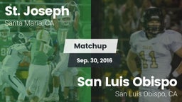 Matchup: St. Joseph vs. San Luis Obispo  2016