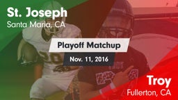 Matchup: St. Joseph vs. Troy  2016