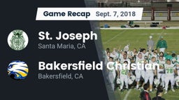 Recap: St. Joseph  vs. Bakersfield Christian  2018