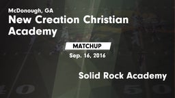 Matchup: New Creations Christ vs. Solid Rock Academy 2016