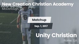 Matchup: New Creations Christ vs. Unity Christian  2017