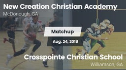 Matchup: New Creations Christ vs. Crosspointe Christian School 2018