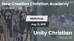 Matchup: New Creations Christ vs. Unity Christian  2018