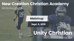 Matchup: New Creations Christ vs. Unity Christian  2019