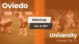 Matchup: Oviedo vs. University  2017