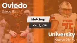 Matchup: Oviedo vs. University  2018
