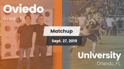 Matchup: Oviedo vs. University  2019