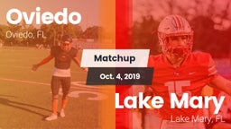 Matchup: Oviedo vs. Lake Mary  2019