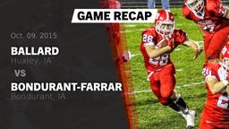 Recap: Ballard  vs. Bondurant-Farrar  2015