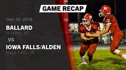 Recap: Ballard  vs. Iowa Falls/Alden  2016