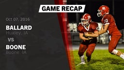 Recap: Ballard  vs. Boone  2016