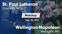 Matchup: St. Paul Lutheran vs. Wellington-Napoleon  2016