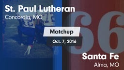 Matchup: St. Paul Lutheran vs. Santa Fe  2016