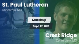 Matchup: St. Paul Lutheran vs. Crest Ridge  2017